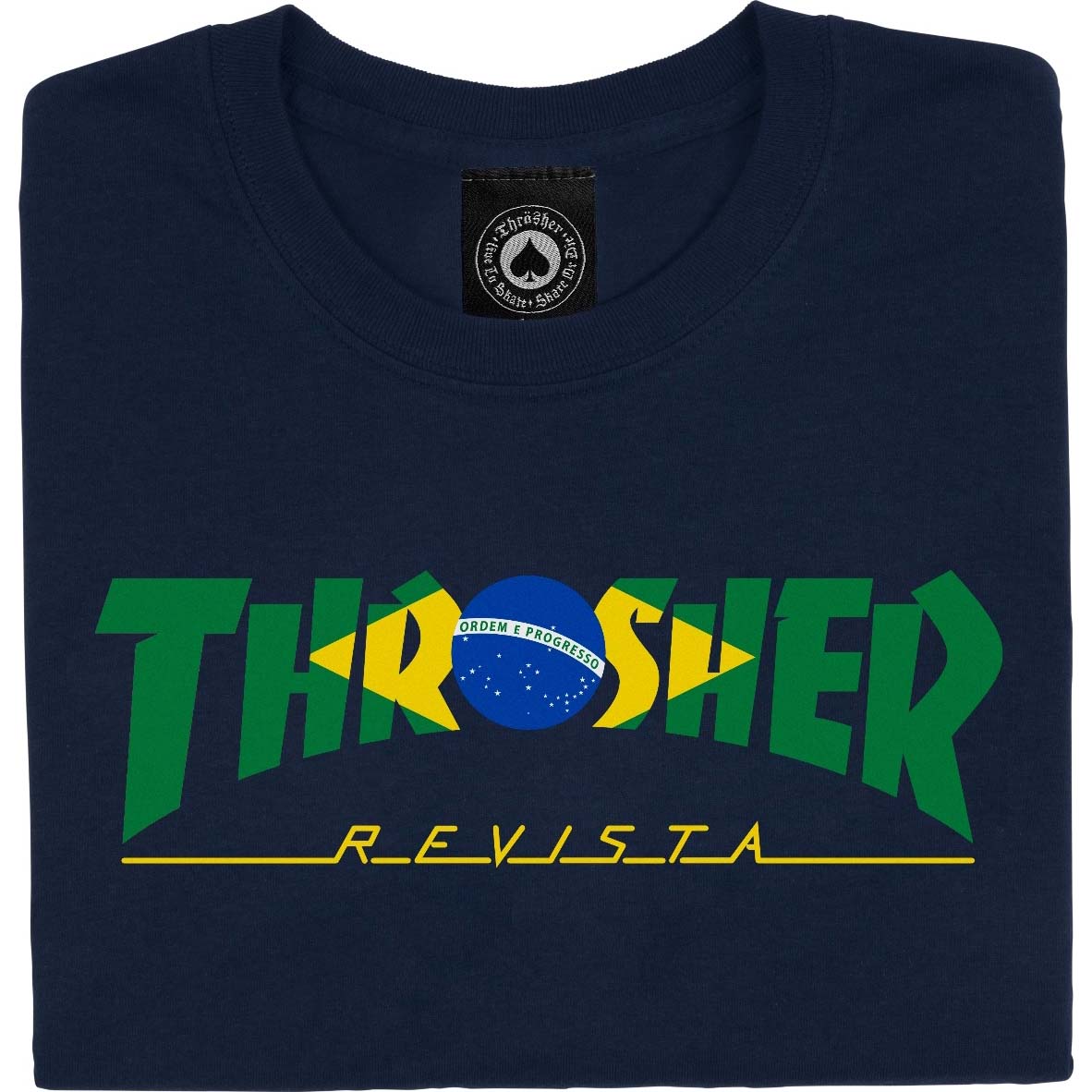 Thrasher Brazil Revista T Shirt - Navy