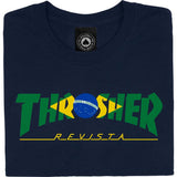 Thrasher Brazil Revista T Shirt - Navy