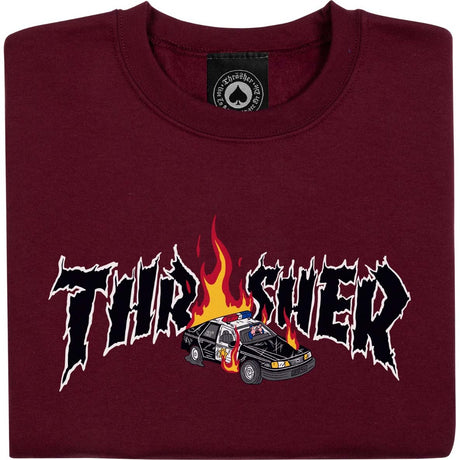Thrasher Cop Car Crew - Maroon