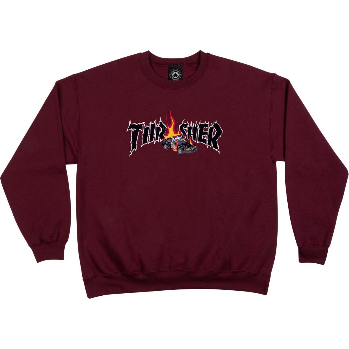 Thrasher Cop Car Crew - Maroon