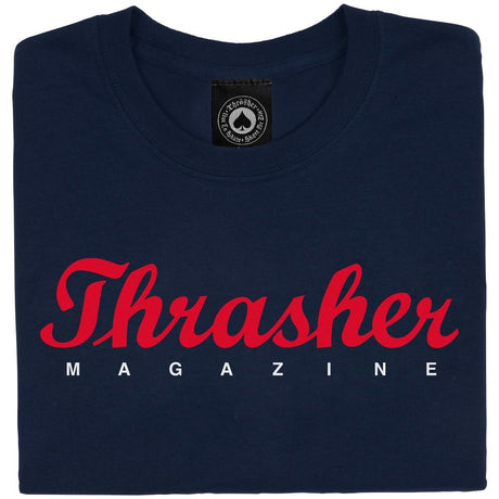 Thrasher Script T Shirt - Navy