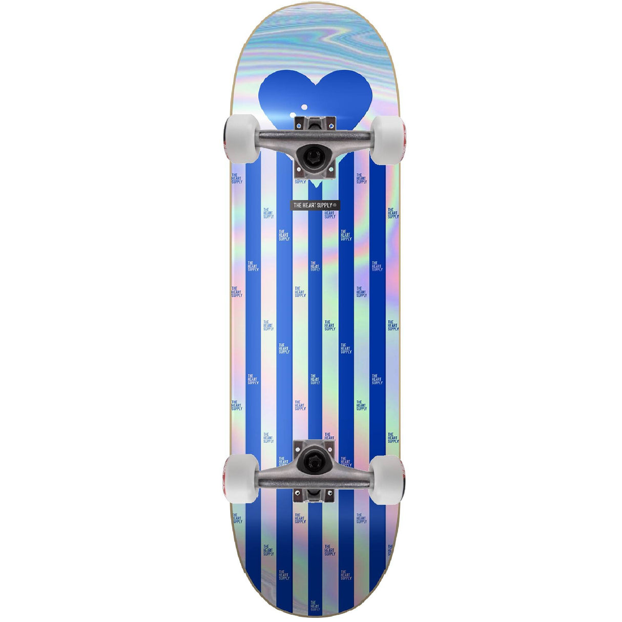 The Heart Supply Foil Logo Custom Skateboard - Blue 8"