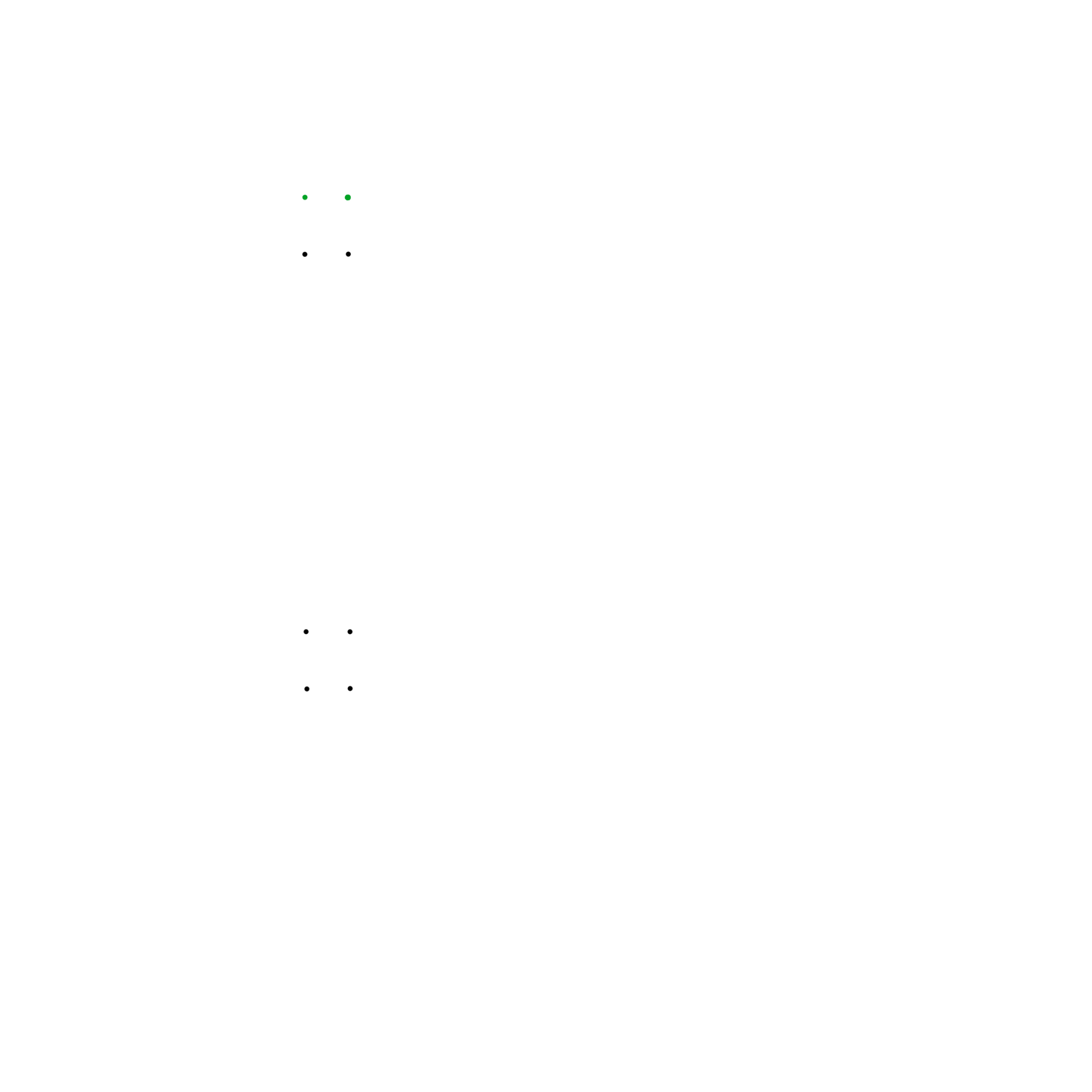 Thunder Allen Skateboard Truck Bolts - Black/Green 1''