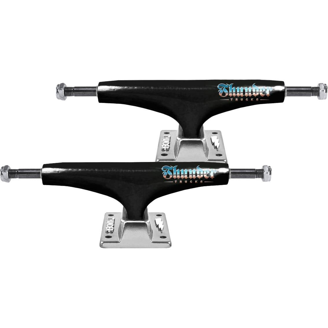 Thunder 147 Lights Chrome Lights Skateboard Trucks - Black/Polished 147mm