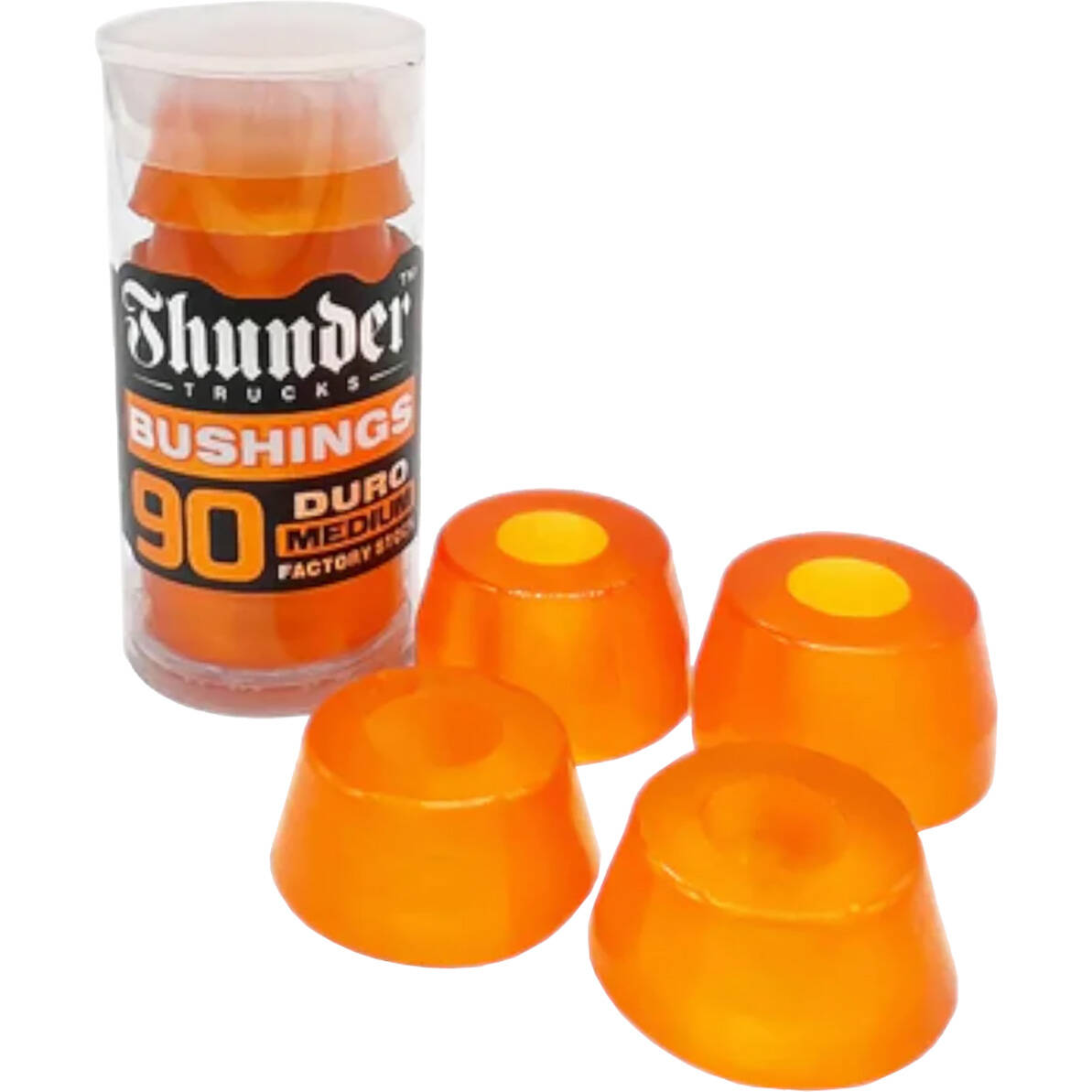 Thunder Premium Skateboard Bushings 90a - Clear Orange