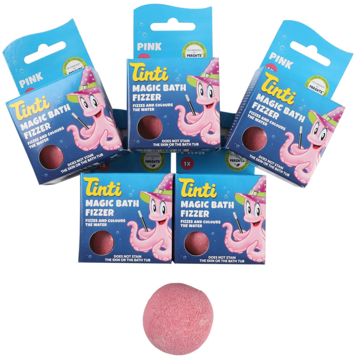 Tinti Magic Bath Bomb - Pink (5 Pack)