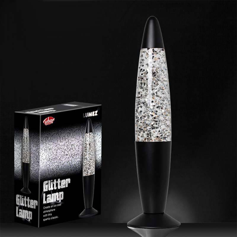 Tobar Lumez Glitter Lamp - Silver/Black