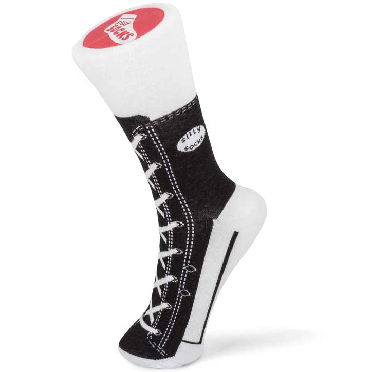 Tobar Silly Socks - Black Sneaker (Size 5-11)