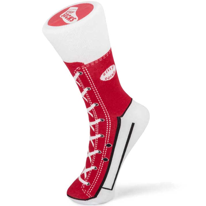 Tobar Silly Socks - Red Sneaker (Size 5-11)