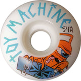 Toy Machine Sect Skater 100a Skateboard Wheels - White 54mm (Pack of 4)