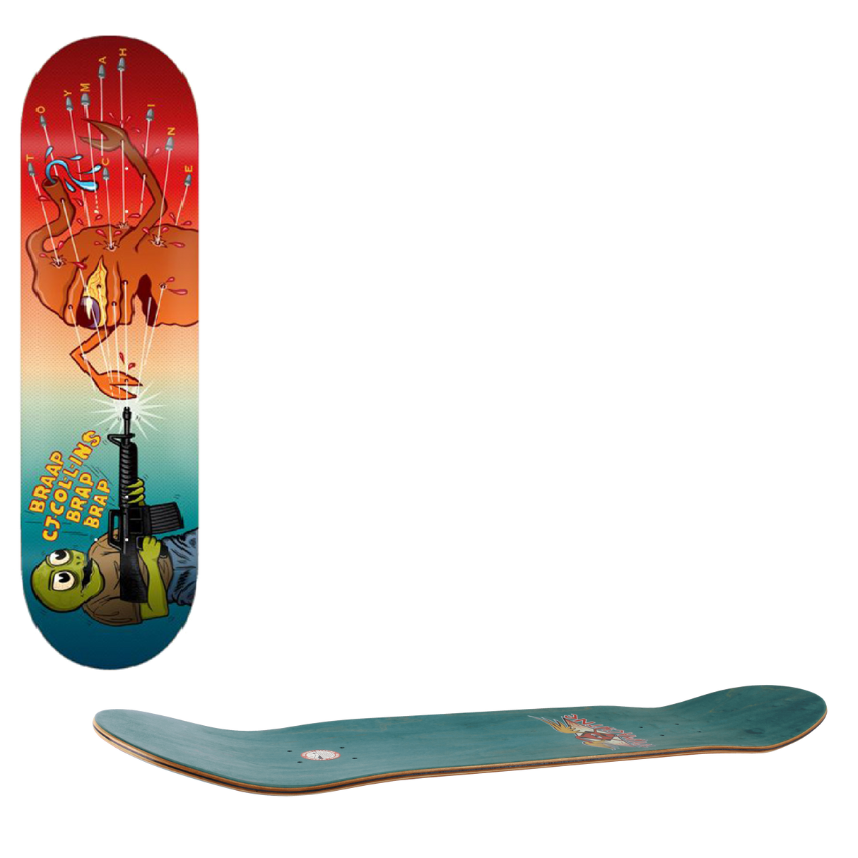 Toy Machine Collins Brap Skateboard Deck - 8.38"