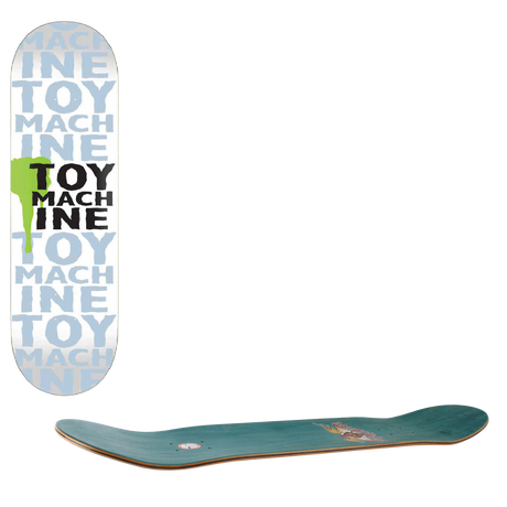 Toy Machine Drip Skateboard Deck - White 8"