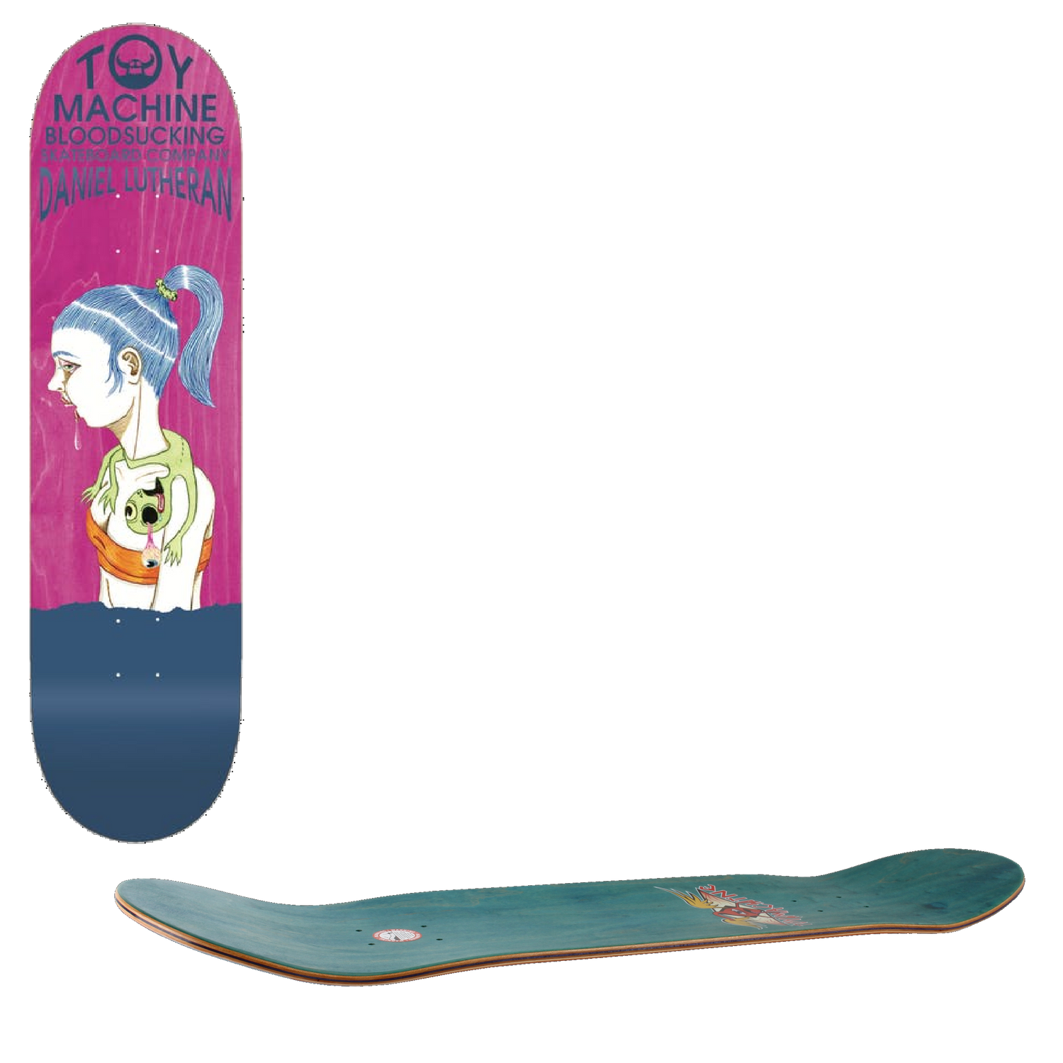 Toy Machine Bloodsucking Skateboard Deck - Lutheran 7.75''