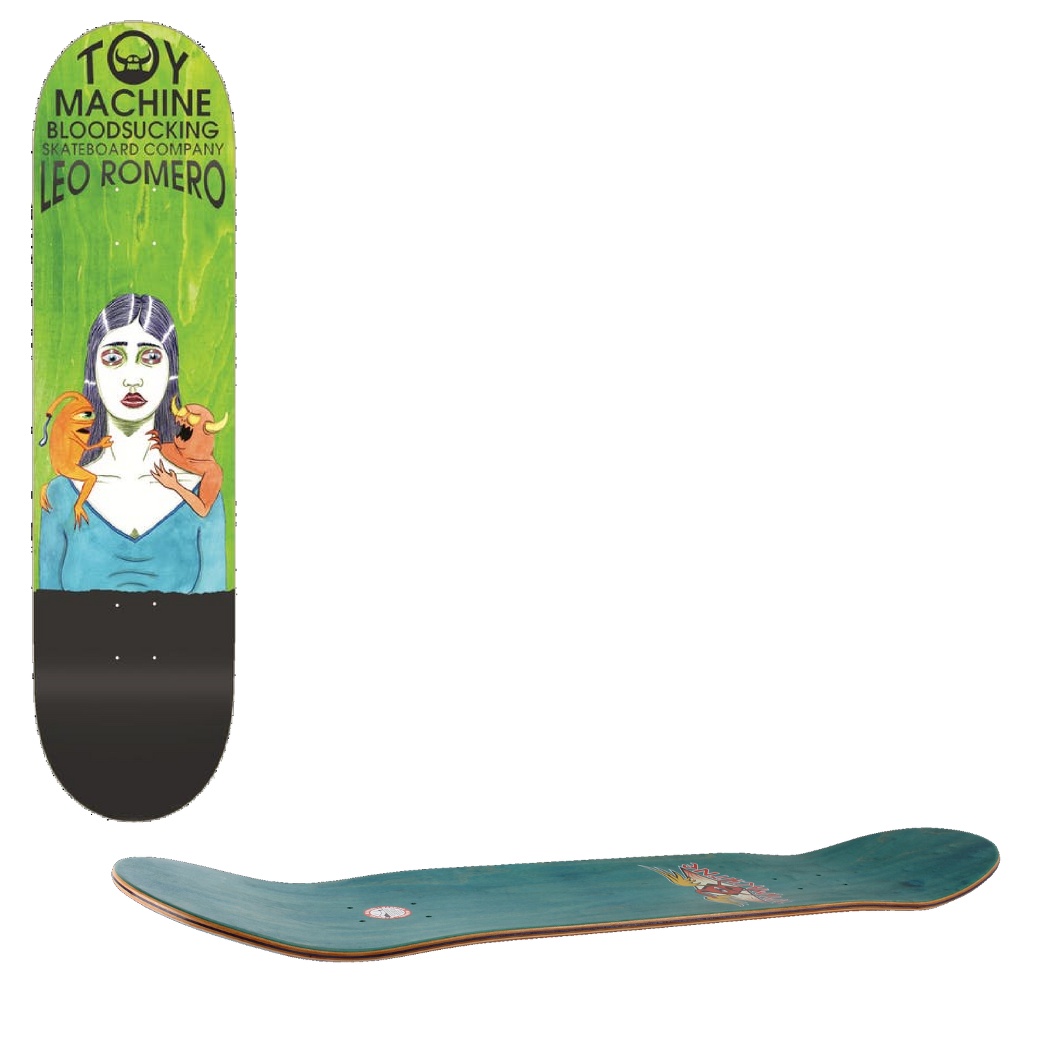 Toy Machine Bloodsucking Skateboard Deck - Romero 8.25''