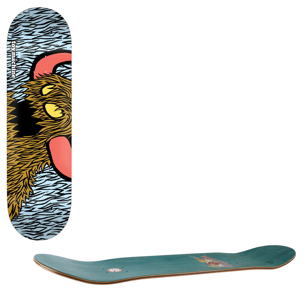 Toy Machine Vice Furry Monster Skateboard Deck - Mustard 8.38"