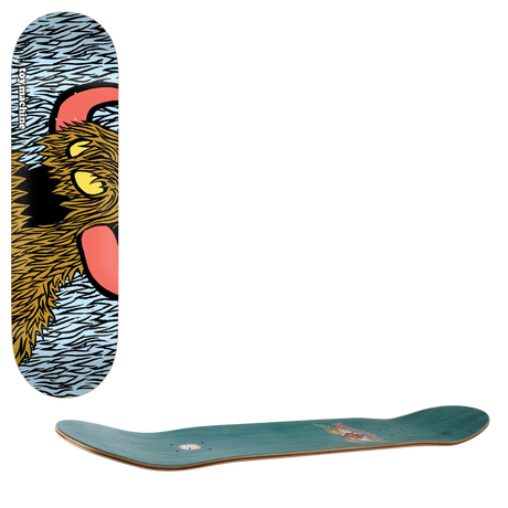 Toy Machine Vice Furry Monster Skateboard Deck - Mustard 8.38"