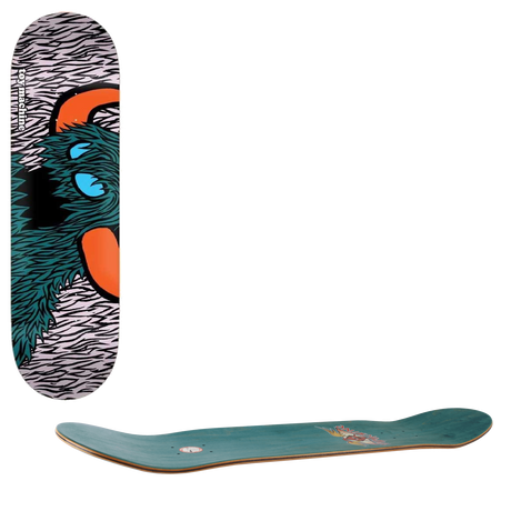 Toy Machine Vice Furry Monster Skateboard Deck - Teal 8"