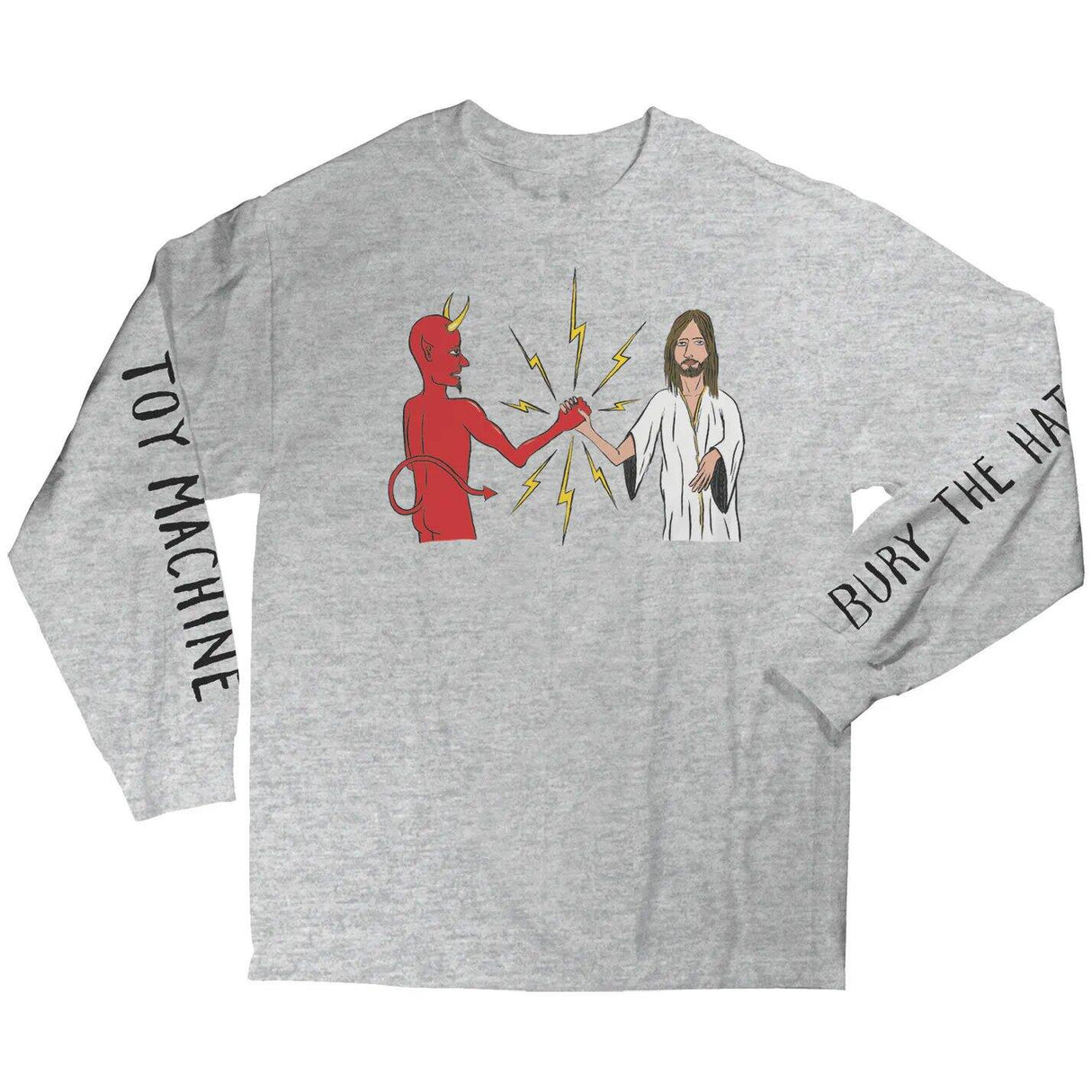 Toy Machine Bury The Hatchet Long Sleeve T Shirt - Heather Grey MED