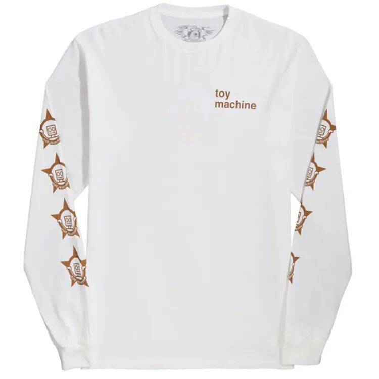 Toy Machine Robot Star Long Sleeve T Shirt - White