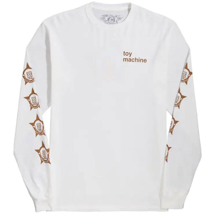 Toy Machine Robot Star Long Sleeve T Shirt - White SML