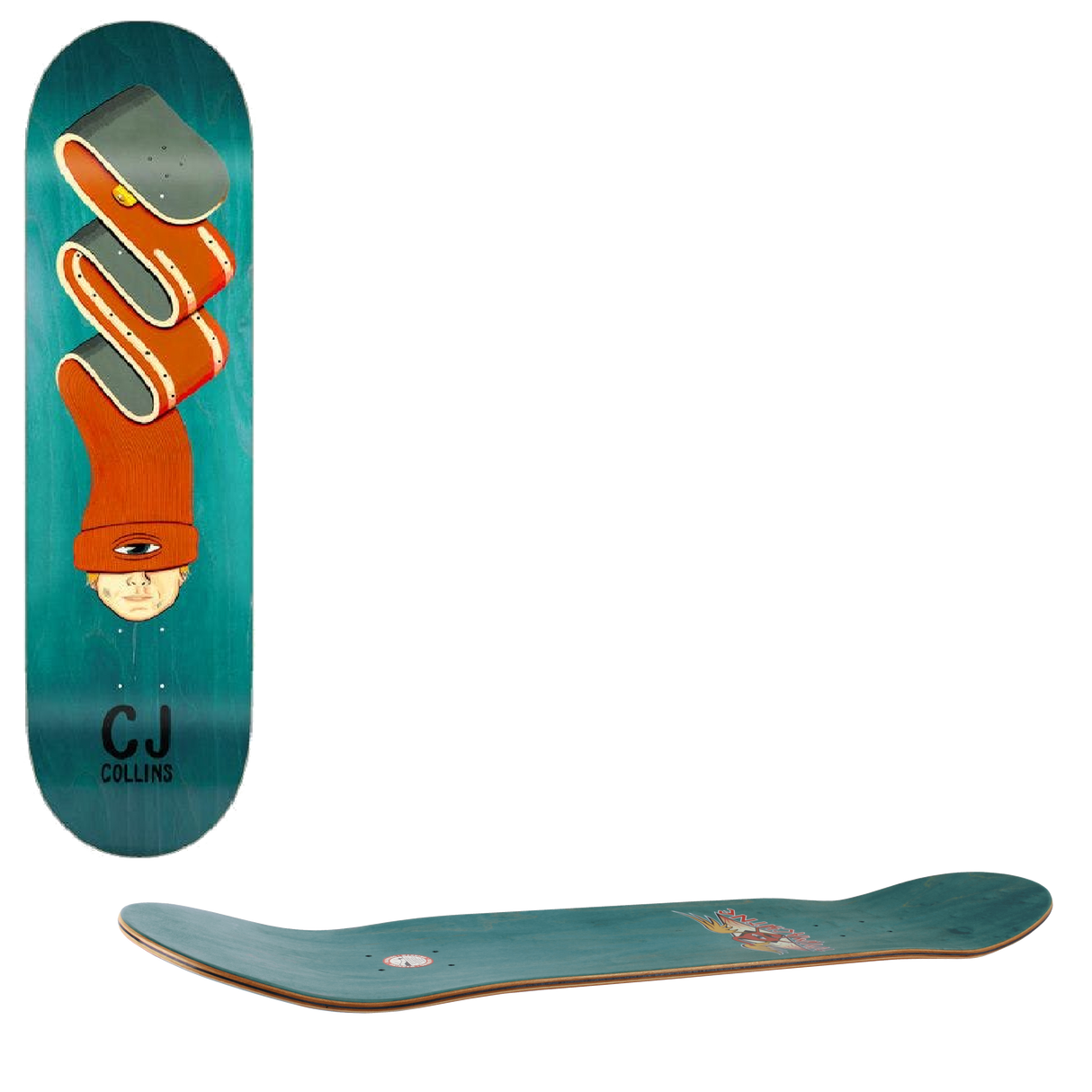 Toy Machine Skate Beanie Skateboard Deck - Collins 8''