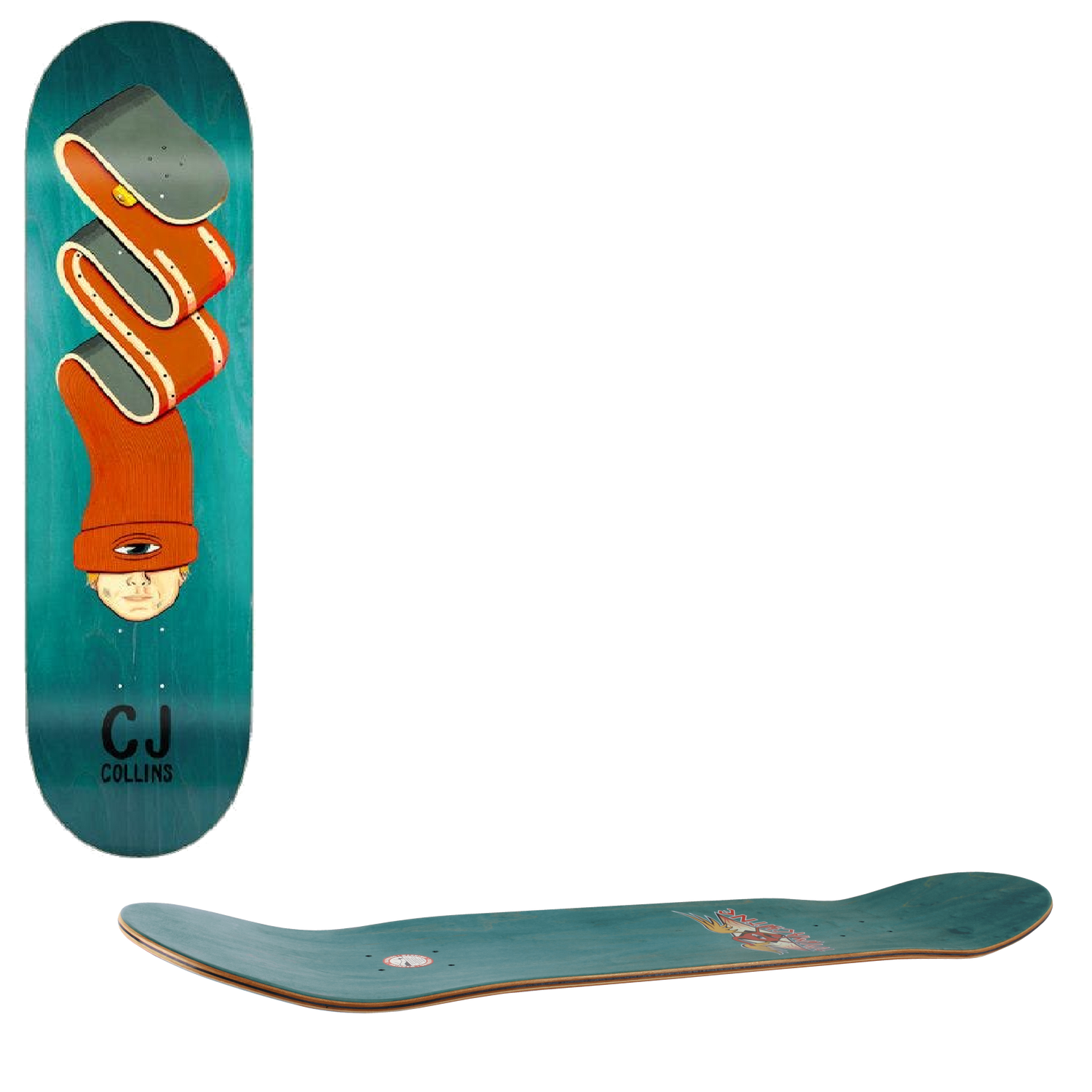 Toy Machine Skate Beanie Skateboard Deck - Collins 8''