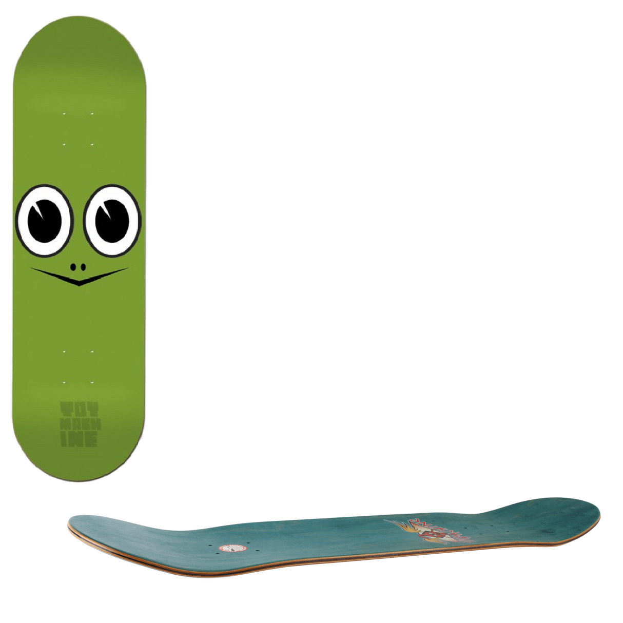 Toy Machine Turtle Face Skateboard Deck - 8''