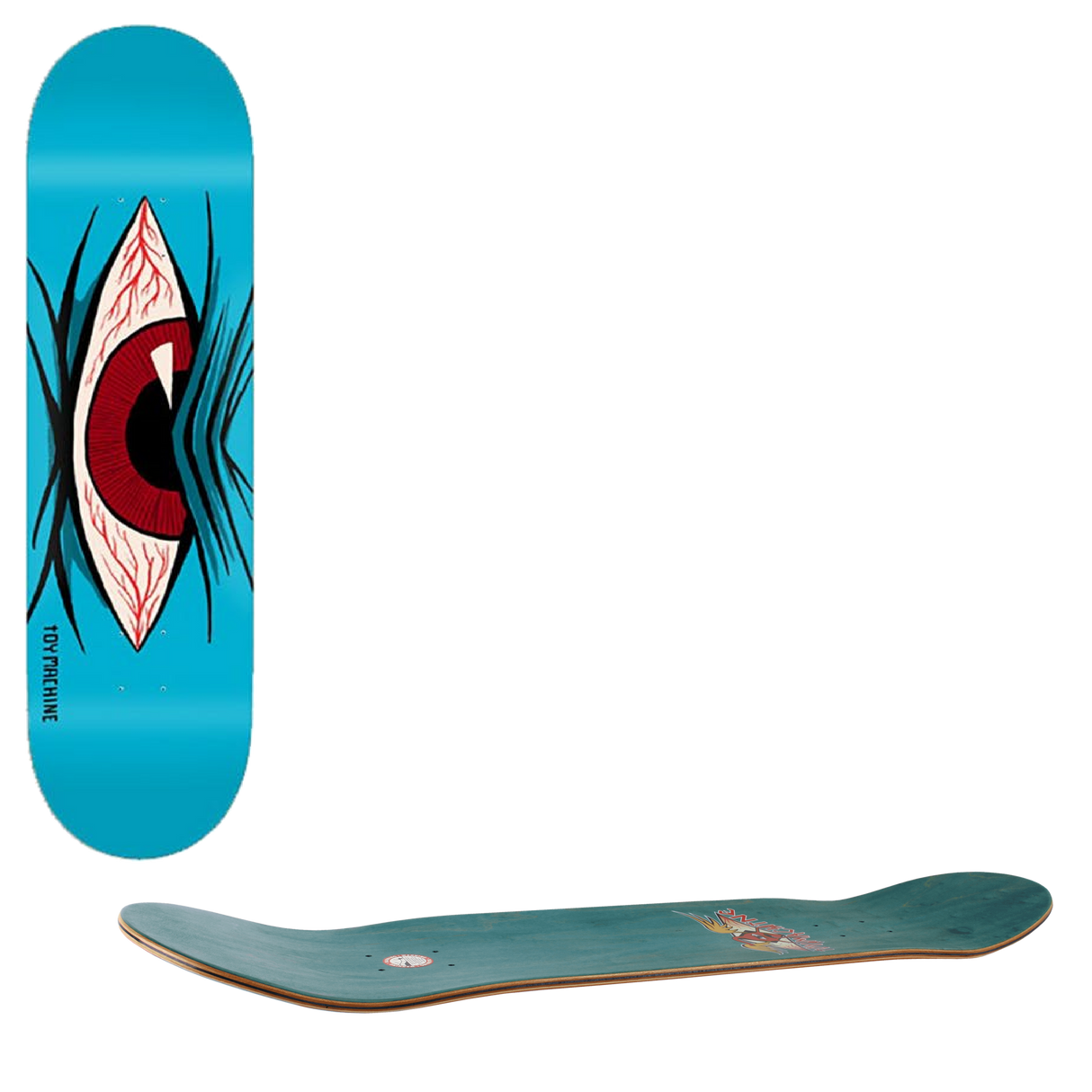 Toy Machine Mad Eye Skateboard Deck - Blue 7.75''