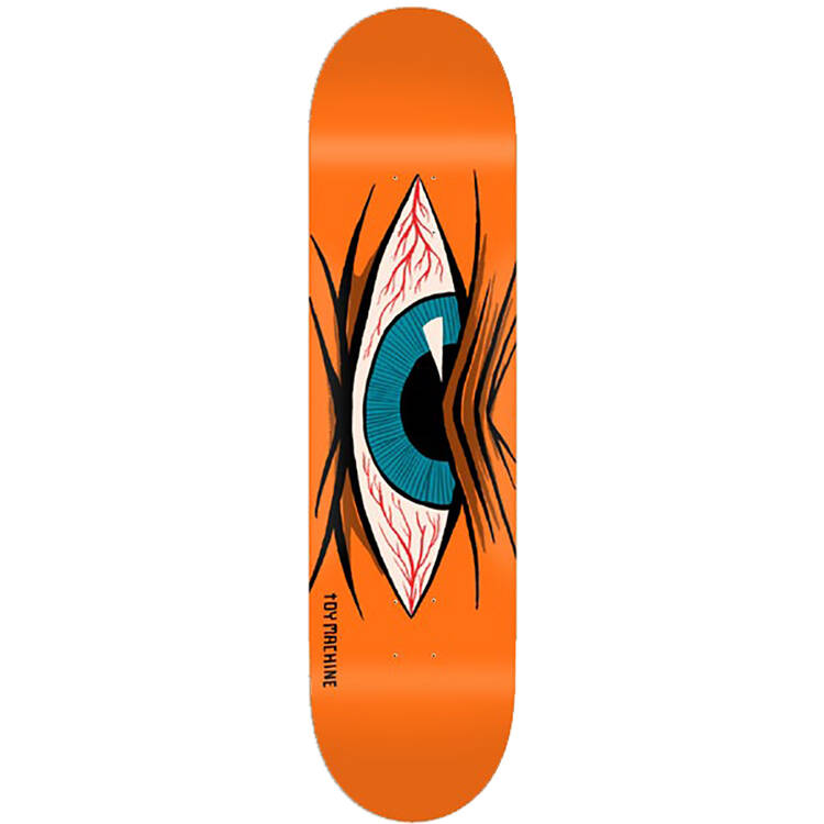 Toy Machine Mad Eye Skateboard Deck - Orange 8.38"