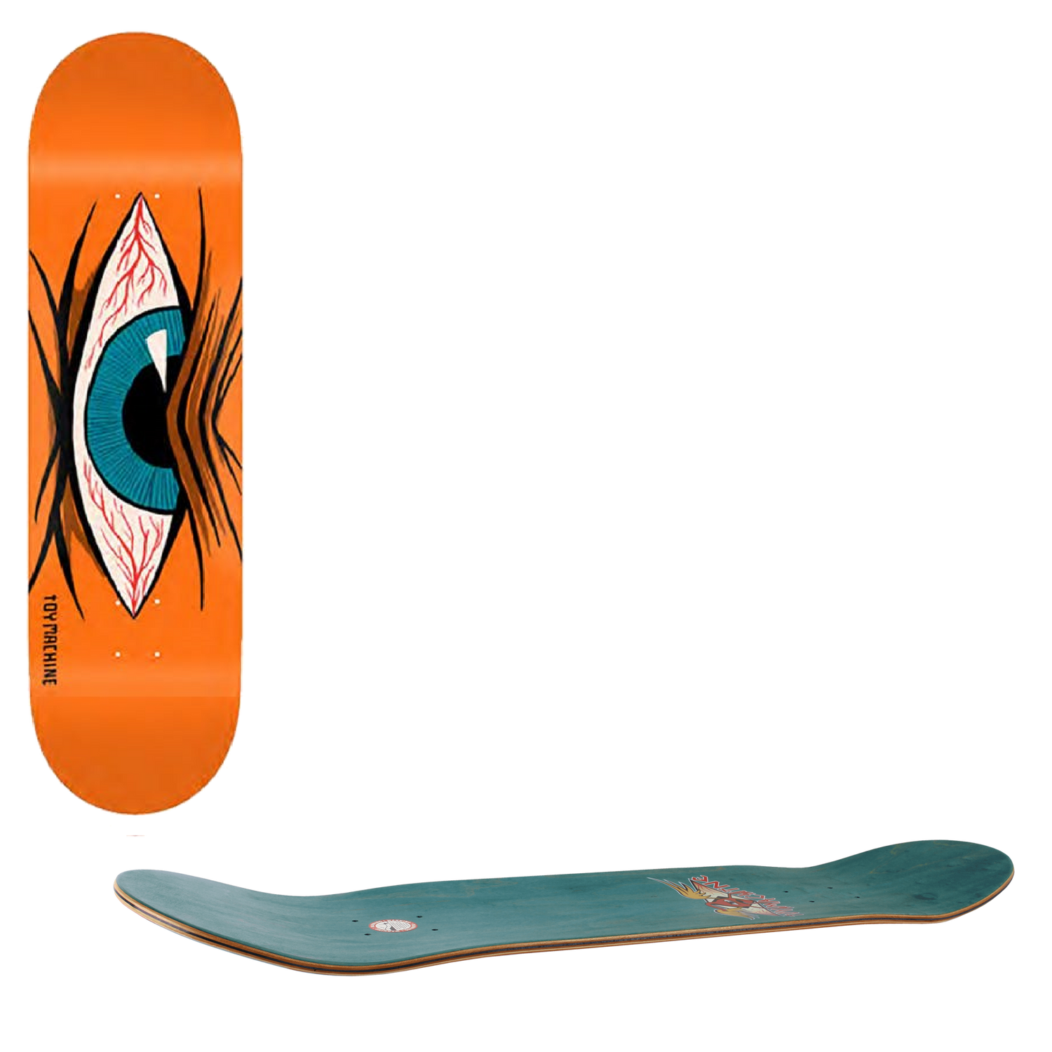 Toy Machine Mad Eye Skateboard Deck - Orange 8''