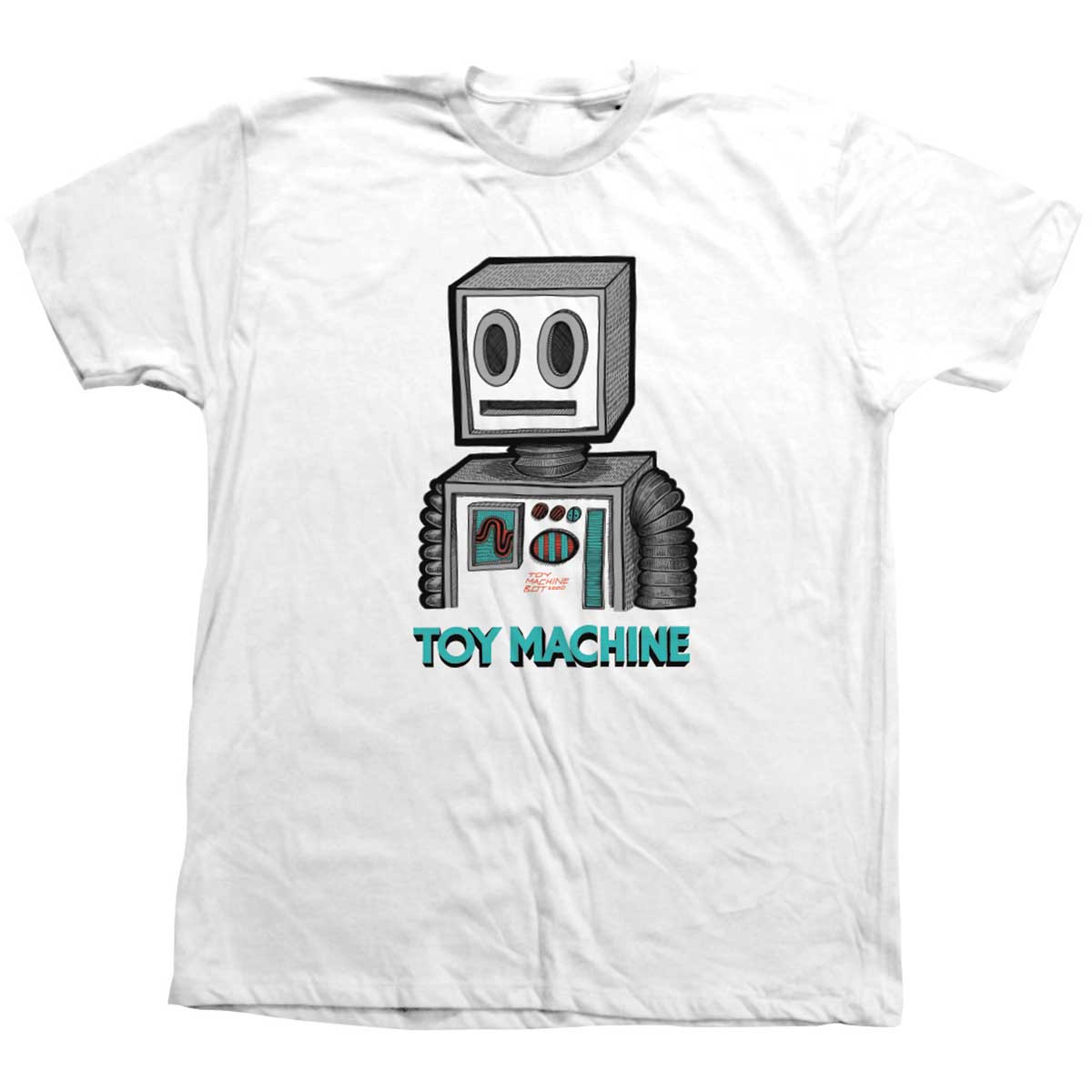 Toy Machine Pen and Ink Robot T Shirt - White SML