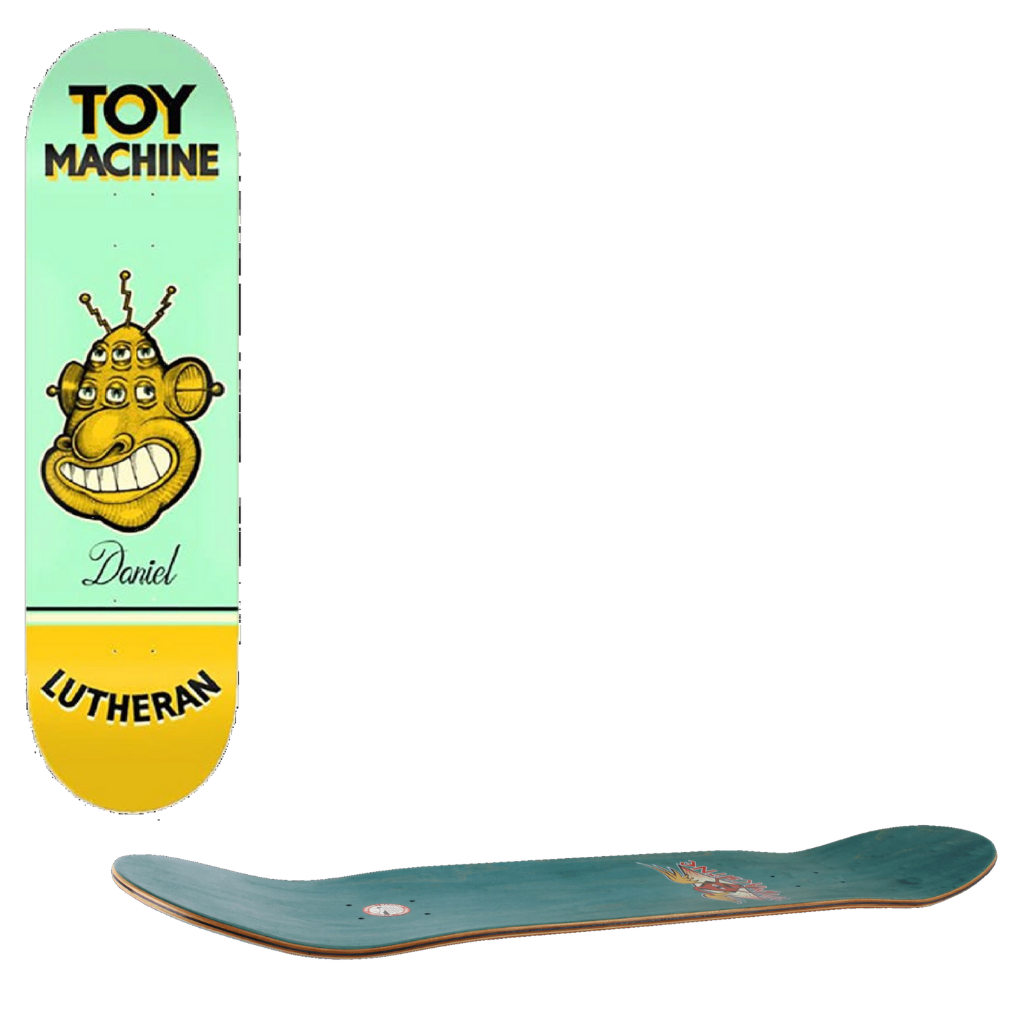 Toy Machine Pen 'N' Ink Skateboard Deck - Lutheran 7.75''