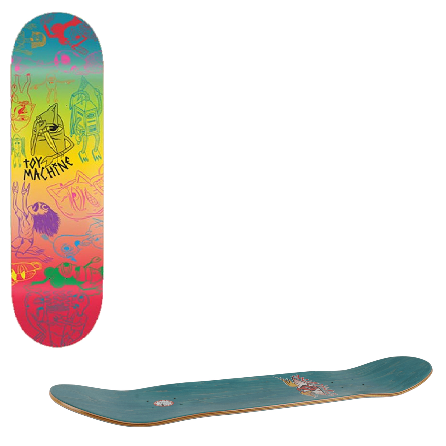 Toy Machine Characters II Skateboard Deck 8''