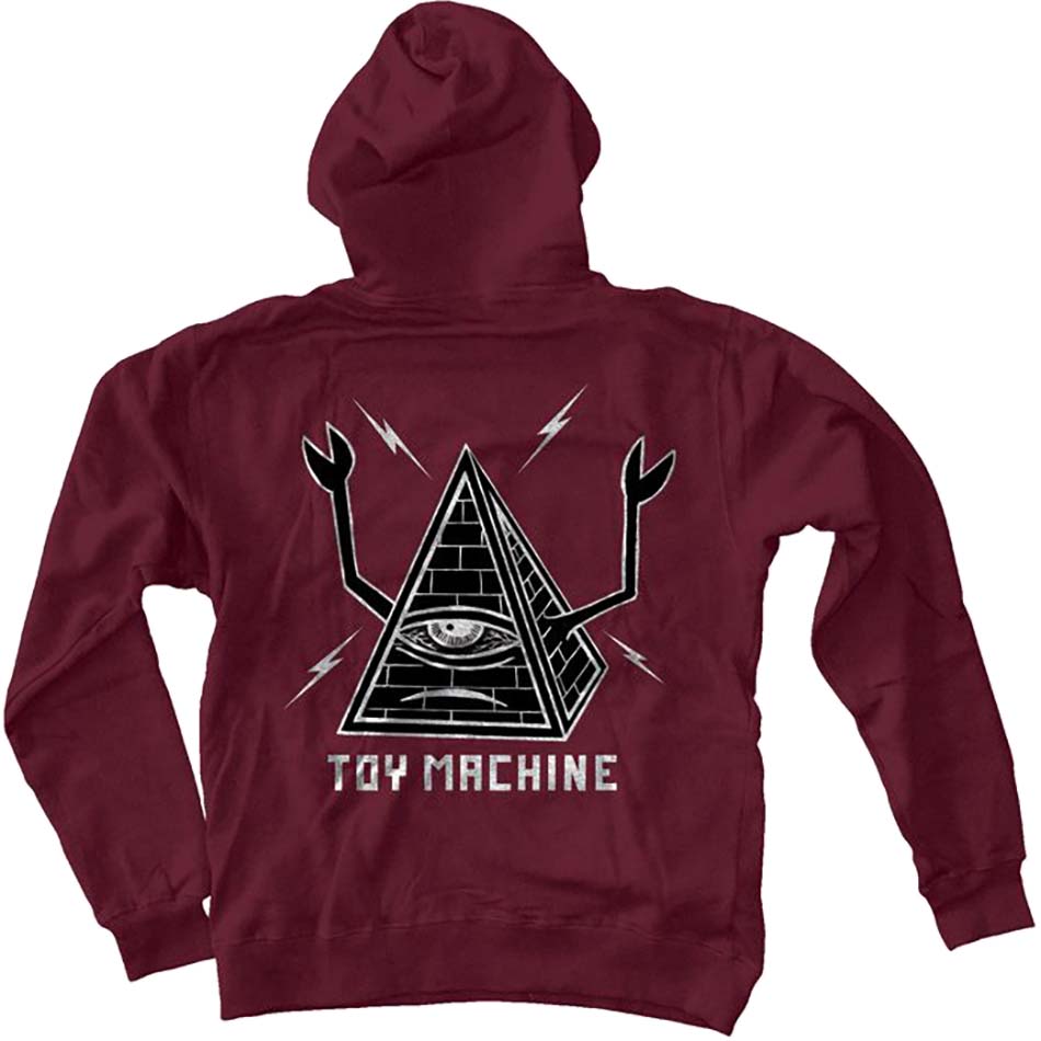 Toy Machine Pyramid Hoodie - Cardinal/Black