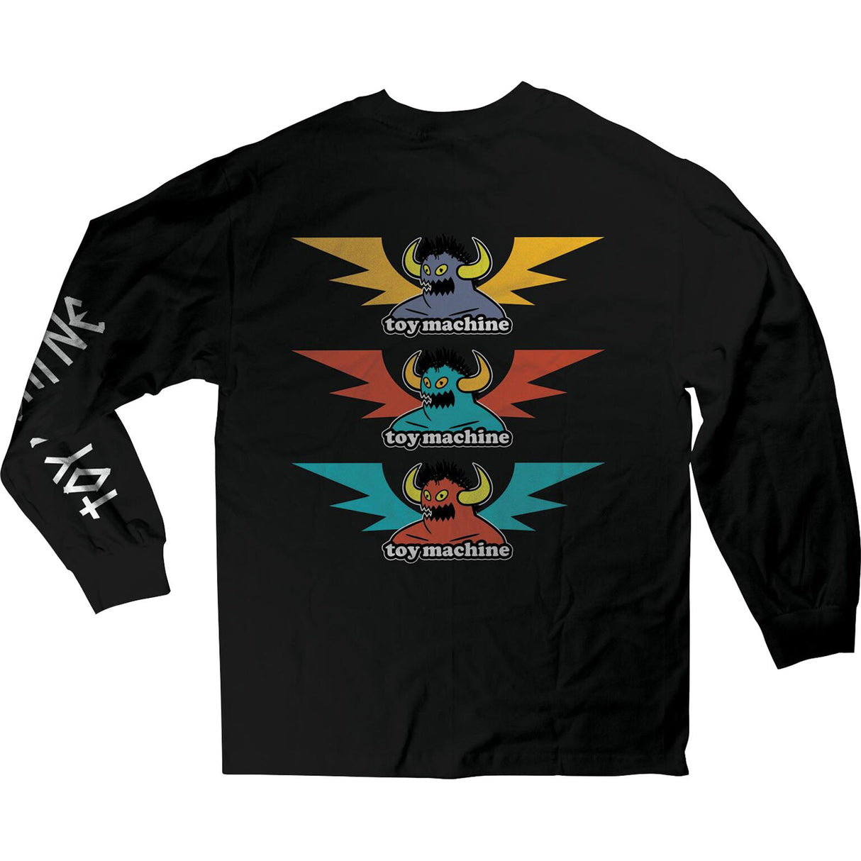 Toy Machine Tri-Monster Long Sleeve T Shirt - Black