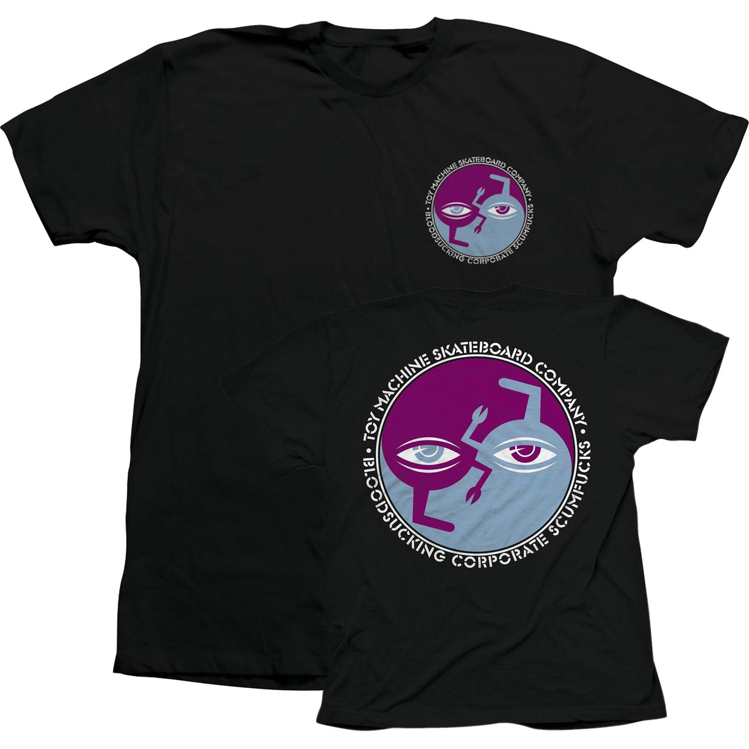 Toy Machine Yin Yang T Shirt - Black