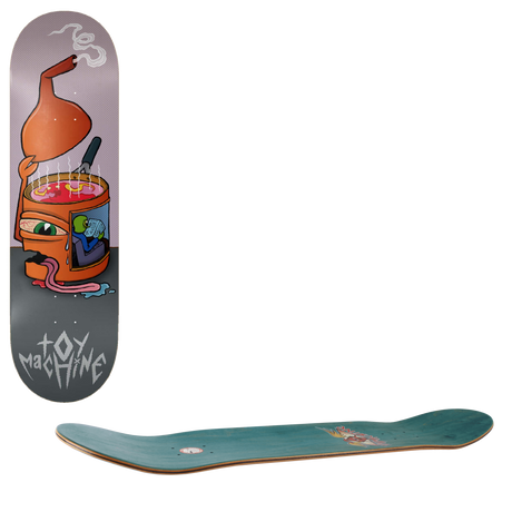 Toy Machine Brain Sizzle Skateboard Deck 8.38"