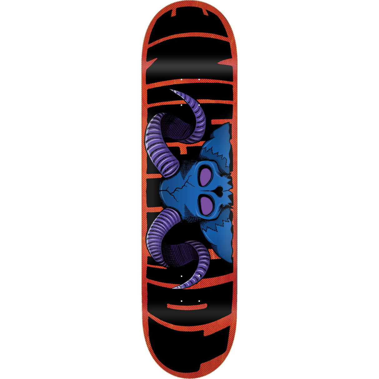Toy Machine Horns Skateboard Deck - Blue 8"