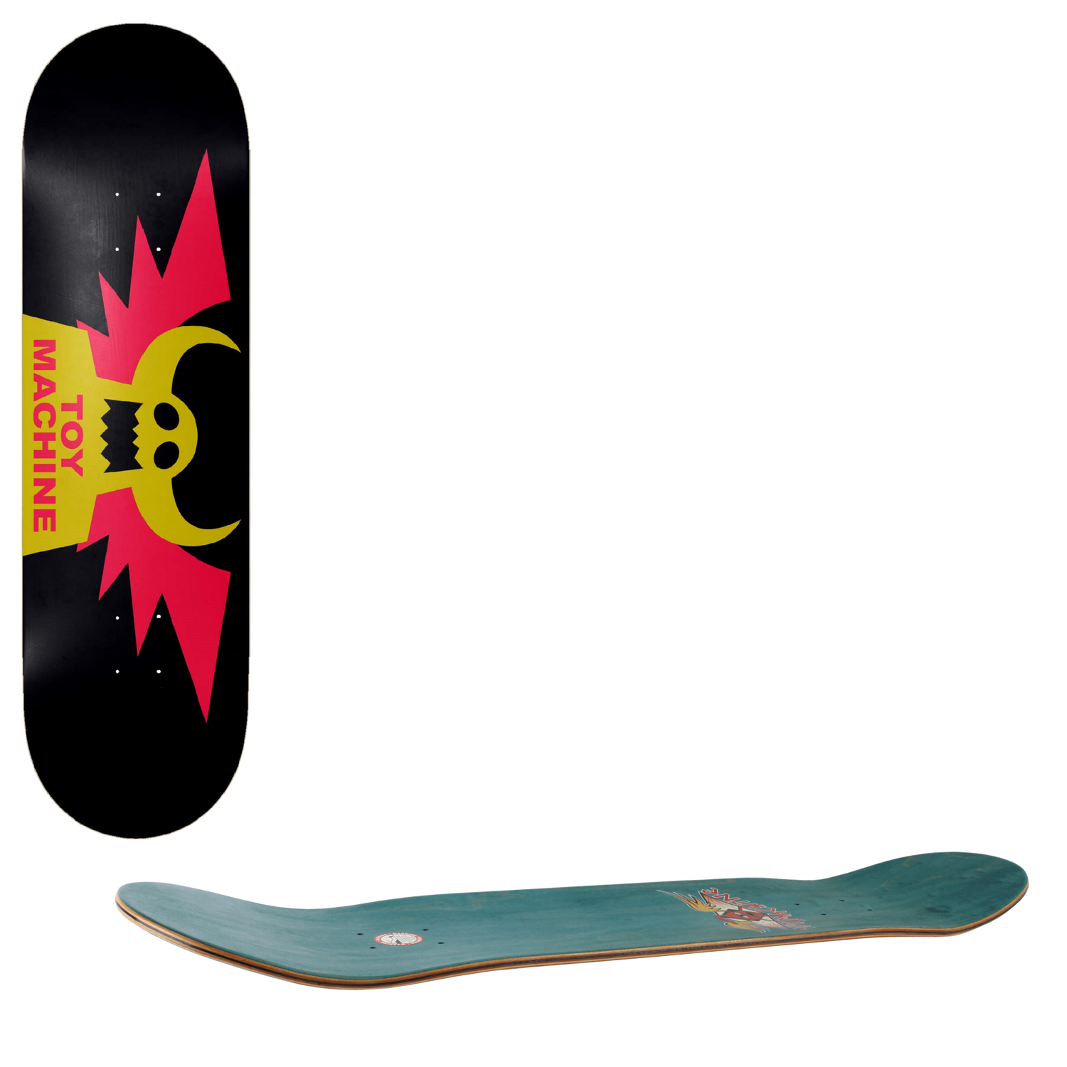 Toy Machine Winged Skateboard Deck - Black 8.25"