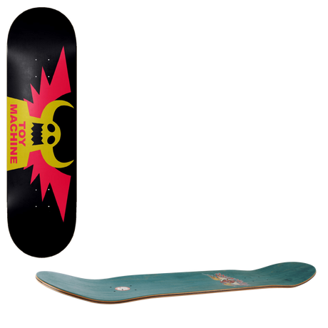 Toy Machine Winged Skateboard Deck - Black 8.25"