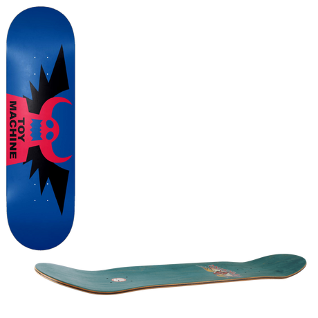 Toy Machine Winged Skateboard Deck - Blue 8.5"