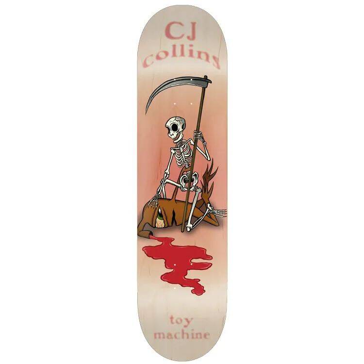 Toy Machine Reaper Skeleton Skateboard Deck - Collins 8.25''