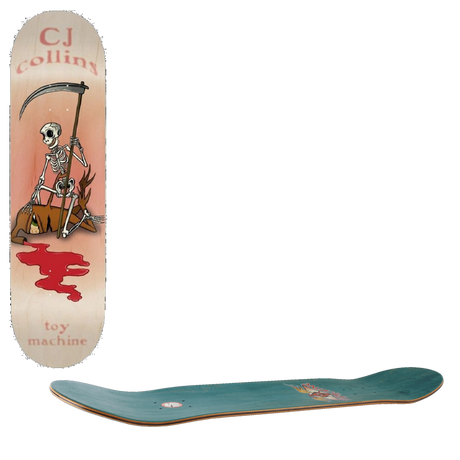 Toy Machine Reaper Skeleton Skateboard Deck - Collins 8.25''