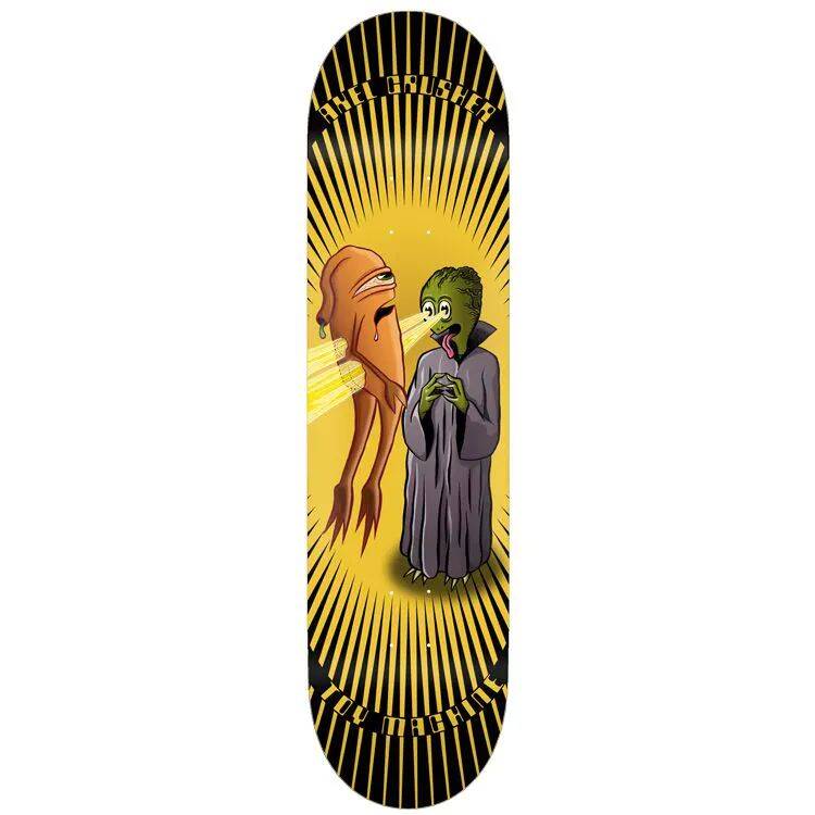 Toy Machine X-Ray Eyes Custom Skateboard - Yellow 8.25"