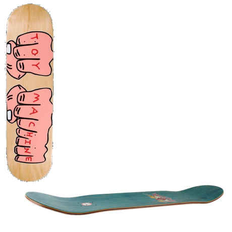 Toy Machine Woodgrain Fists Skateboard Deck 7.75"