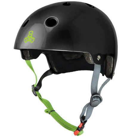 Triple 8 Brainsaver Dual Certified Helmet - Gloss Black/Zest - L/XL