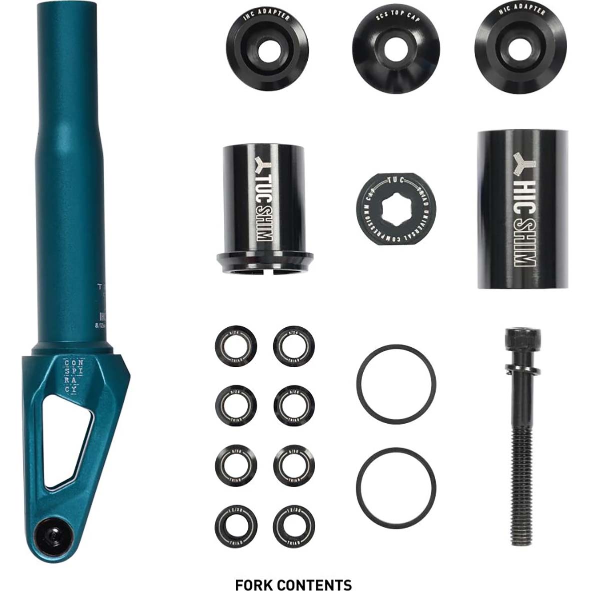 Triad Conspiracy TUC/HIC/SCS/IHC Scooter Forks - Ano Blue