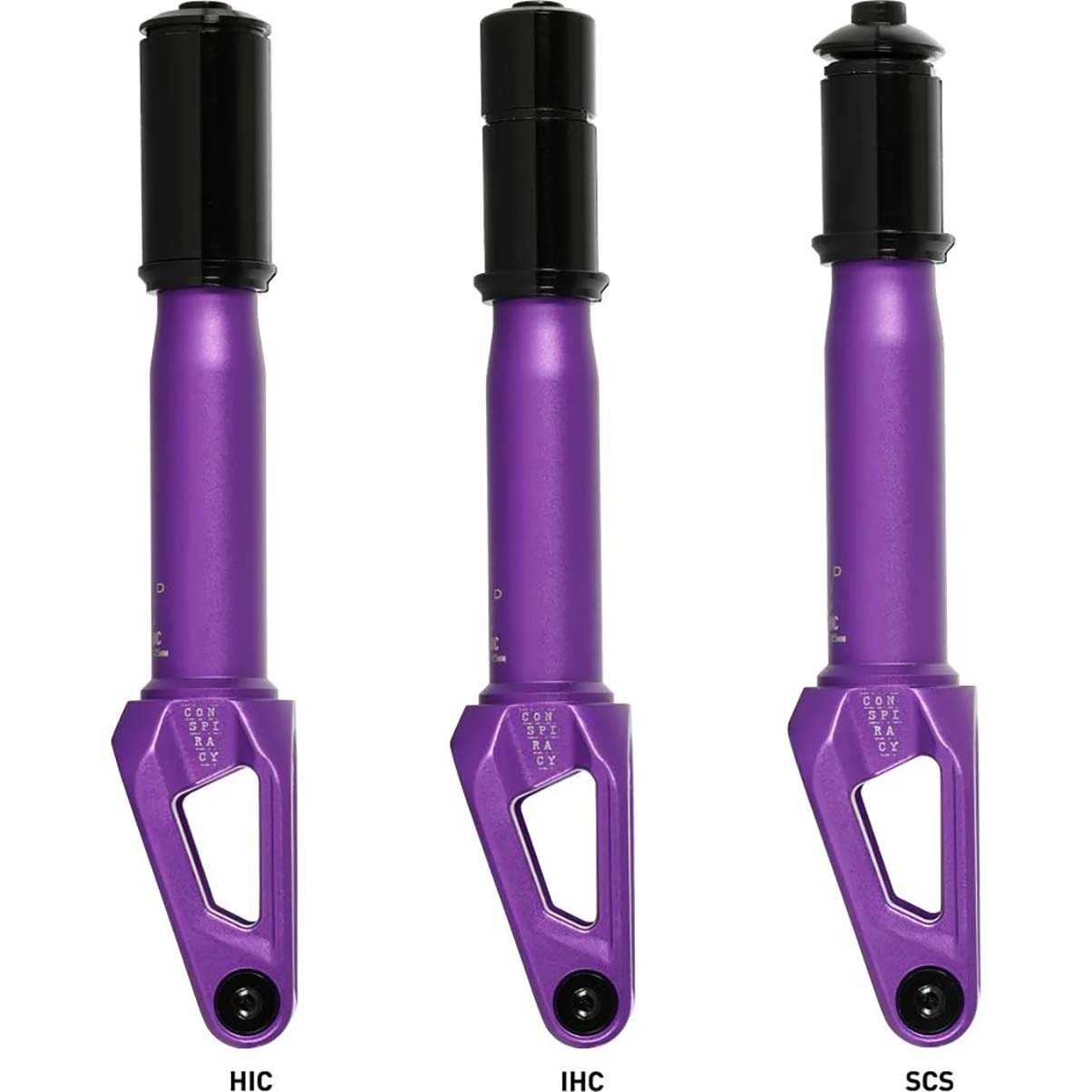 Triad Conspiracy TUC/HIC/SCS/IHC Scooter Forks - Ano Purple