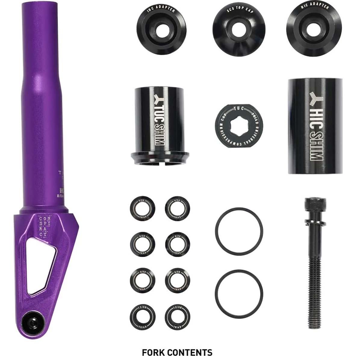 Triad Conspiracy TUC/HIC/SCS/IHC Scooter Forks - Ano Purple