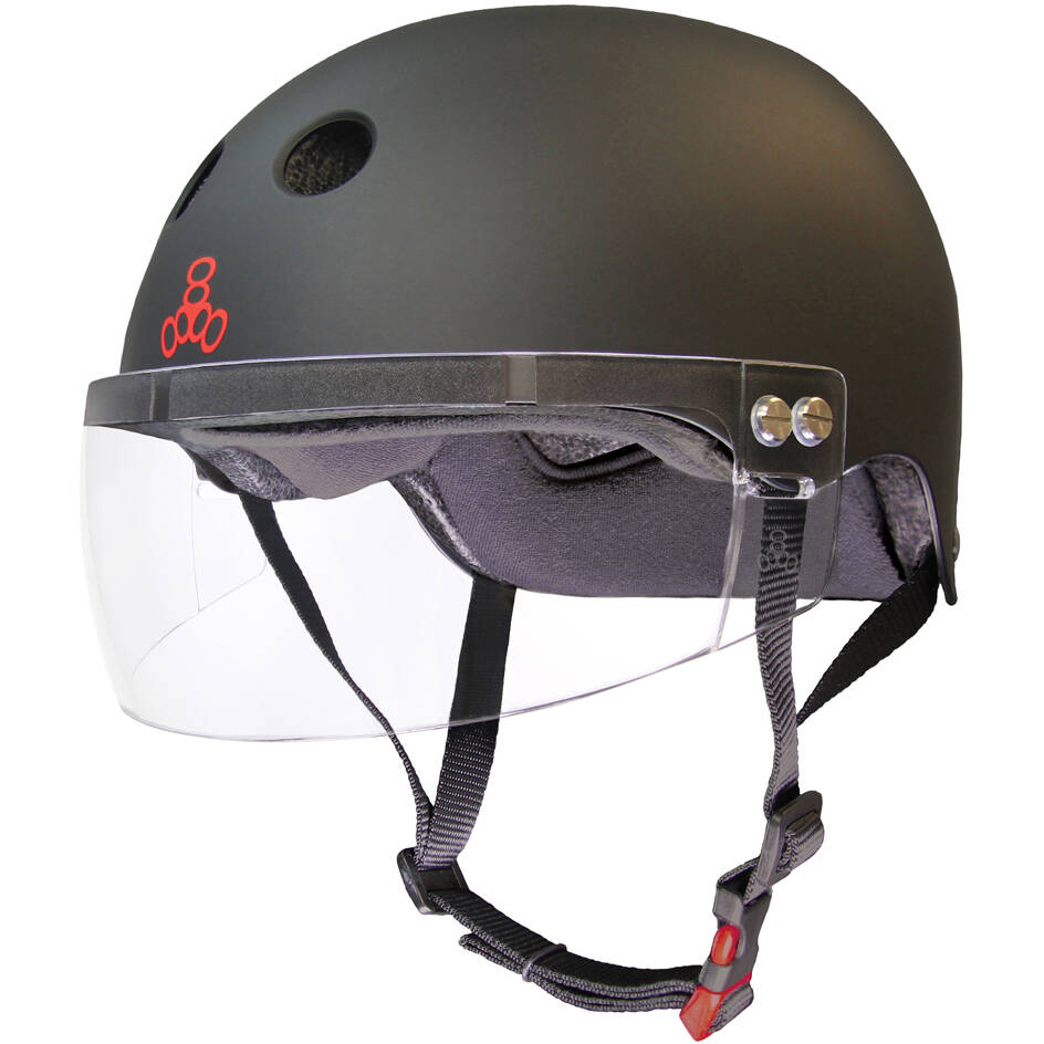 Triple 8 The Certified Sweatsaver Visor Helmet - Black